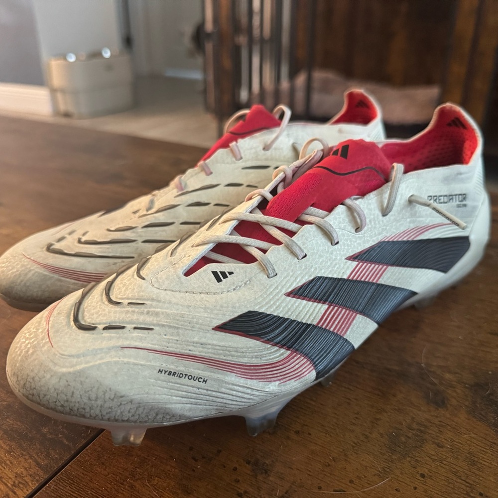 Adidas Predator Men's Athletic Shoes - White, Red, and Black